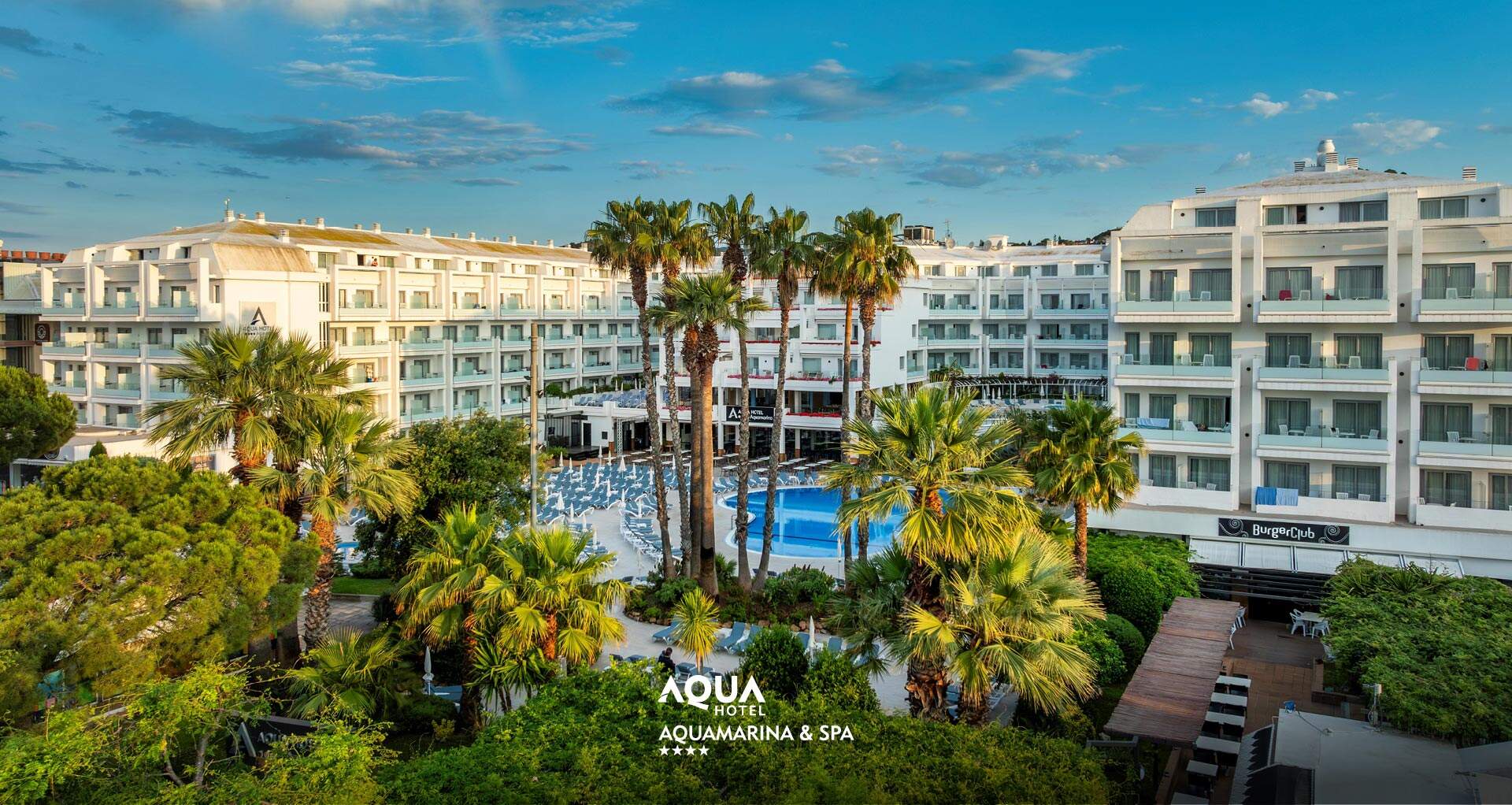 Hôtel Aquamaria avec piscine et palmiers, Espagne