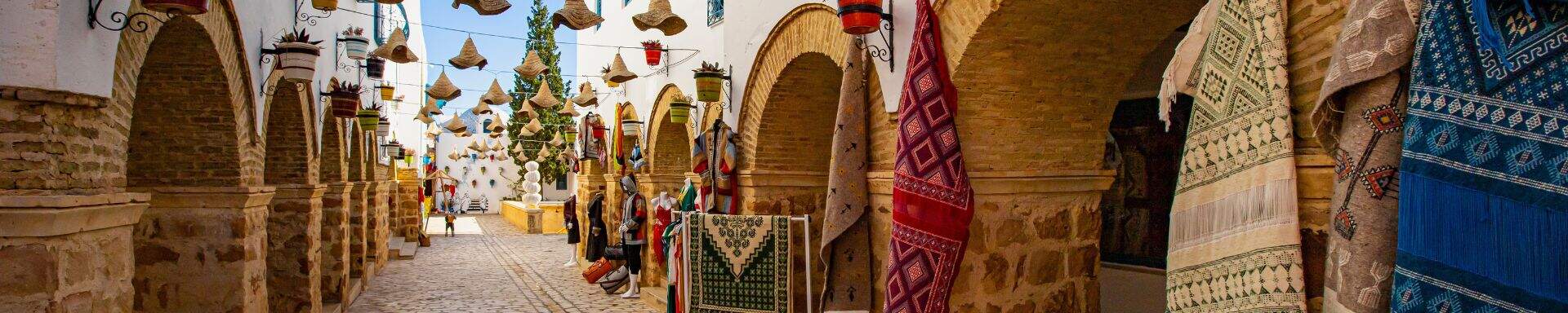 Réplique moderne de l'ancienne médina à Yasmine Hammamet, Tunisie