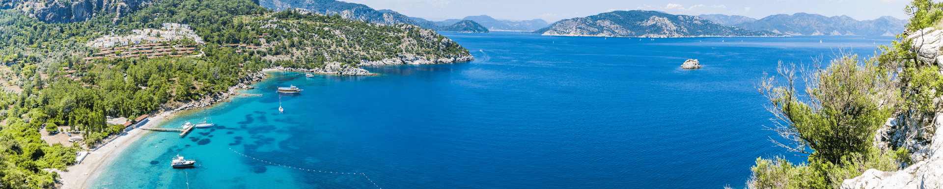 Vue du ciel avec vue sur mer, Marmaris