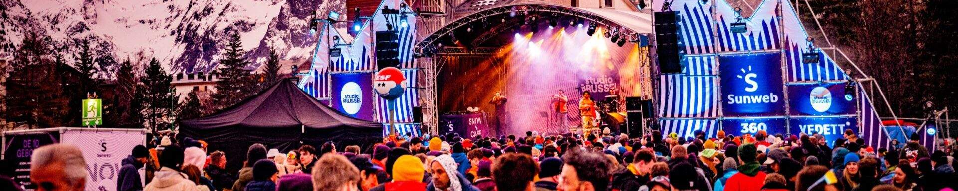 Hoofdpodium Studio Brussel Snowcase blackwave Les Deux Alpes