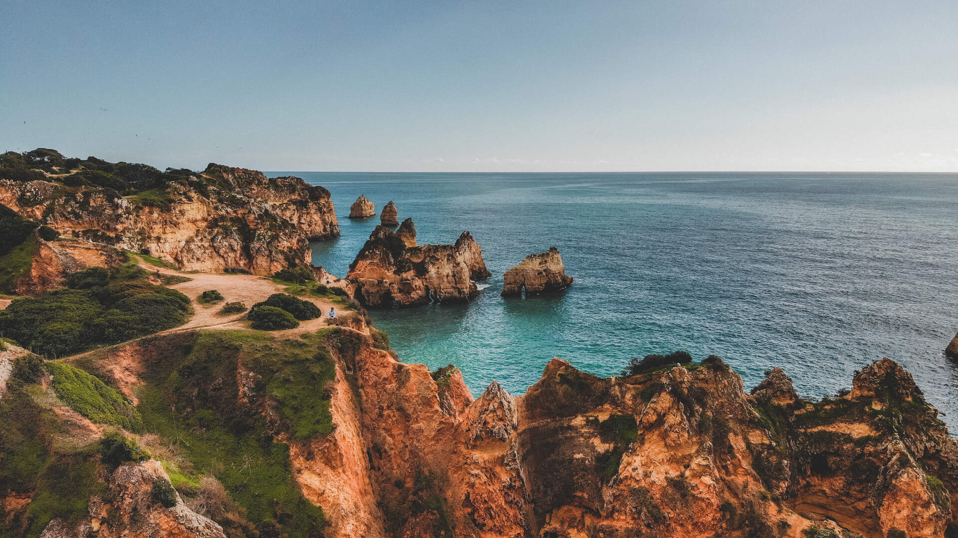 Rotsachtige kust van Algarve, Portugal